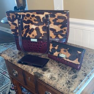 Brahmin Asher Wine Tote, Wallet & Checkbook